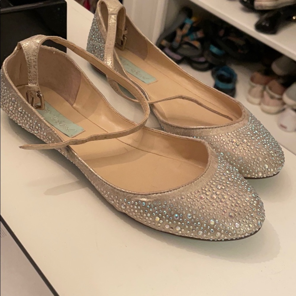 Betsey Johnson Ankle Strap Flats